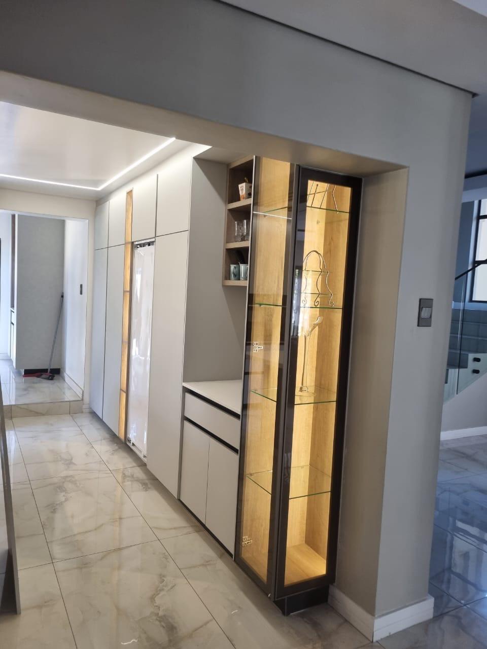 Full-Height Hall Storage with Oak Inserts
